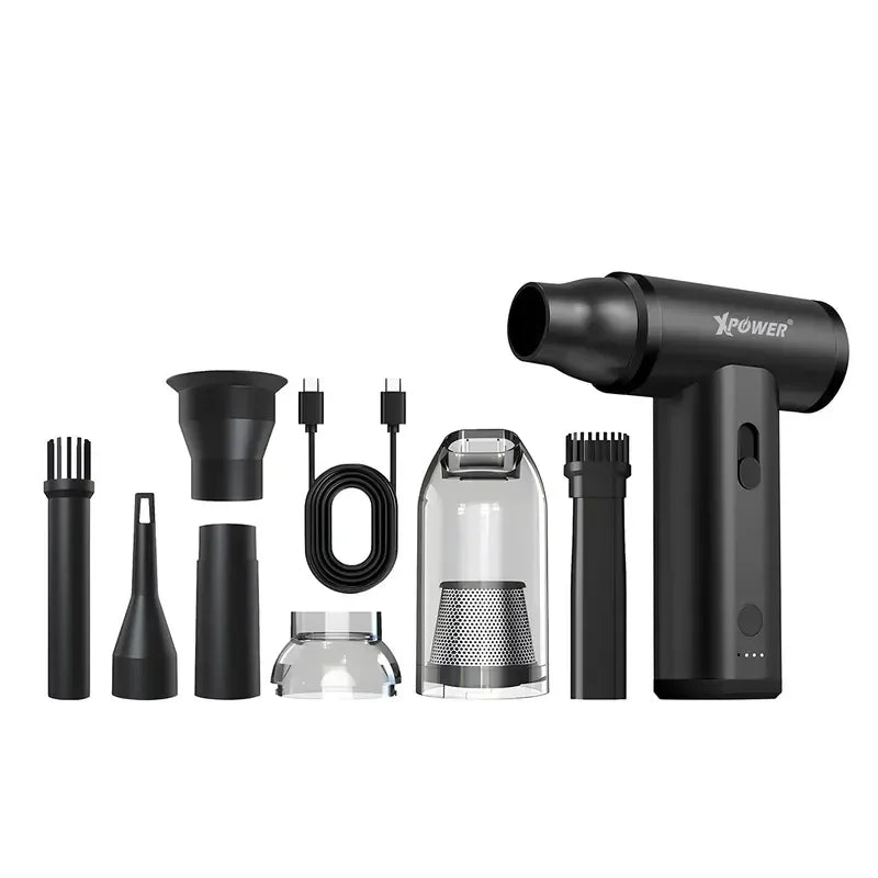 Xpower Mini Wireless Vacuum Cleaner + Air Blower Storm 4 In 1 - Black - Tashqila Xpower Mini Wireless Vacuum Cleaner + Air Blower Storm 4 In 1 - Black - Tashqila